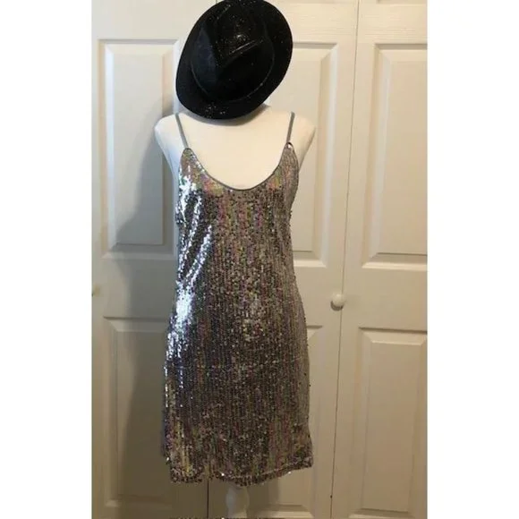 allegra k sequin dress Allegra K Glitter Sequin Dress for Women's V Neck Long Sleeve Tie Waist A-Line Party Dresses Large Black at Amazon Women's Clothing store